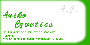 aniko czvetics business card